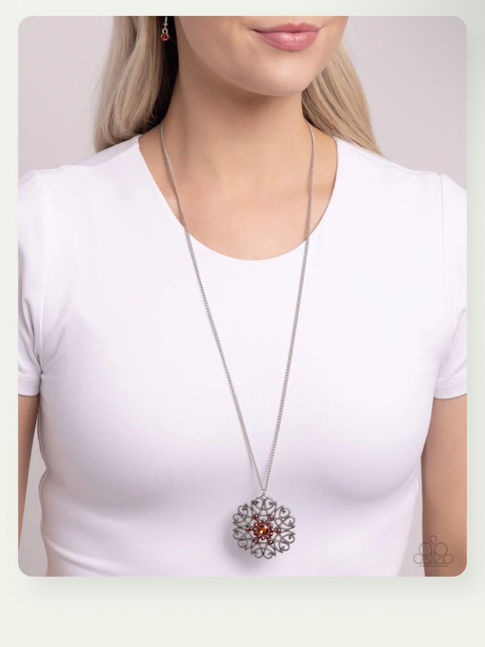 NWT Paparazzi Filigree Pendant Necklace with brown Gemstone - Women's Jewelry